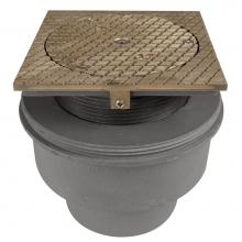 Sioux Chief 854-23INQ - Adj Floor Cleanout 3nh Di Cover Nb Veneer Sq