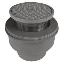 Sioux Chief 854-24IB - Adj Floor Cleanout 4nh Di Cover + Brass Plug