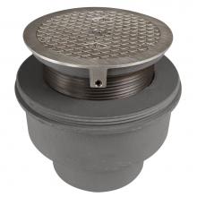 Sioux Chief 854-24IS - Adj Floor Cleanout 4nh Di Cover Ss Veneer