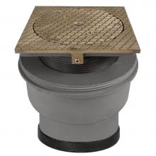 Sioux Chief 854-64INQ - Adj Floor Cleanout 4pj Di Cover Nb Veneer Sq