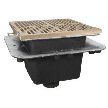 Sioux Chief 861-QF2228N - Floor Sink Are Sq 12x12x8 2nh Flanged Nb Ring & Grate