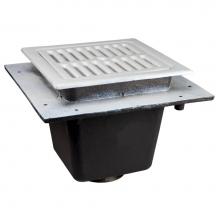 Sioux Chief 861-QF2321A - Floor Sink Are Sq 12x12x10 3nh Flanged Are Grate
