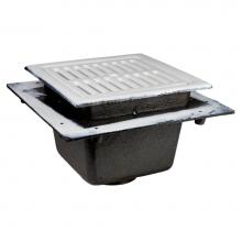Sioux Chief 861-QF2328A - Floor Sink Are Sq 12x12x8 3nh Flanged Are Grate