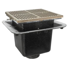 Sioux Chief 861-QF2421N - Floor Sink Are Sq 12x12x10 4nh Flanged Nb Ring & Grate