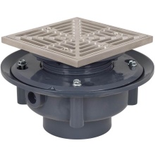 Sioux Chief 863-425SQ - Adj Flashing Drain 2 Pvc 5ss R&s Sq