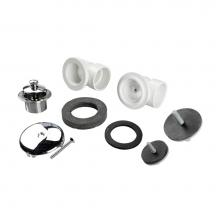 Sioux Chief 973-5204C04 - Twist N Close Pvc Half-kit W/test & 1-hole Fp Chrome W/zinc Spud/box