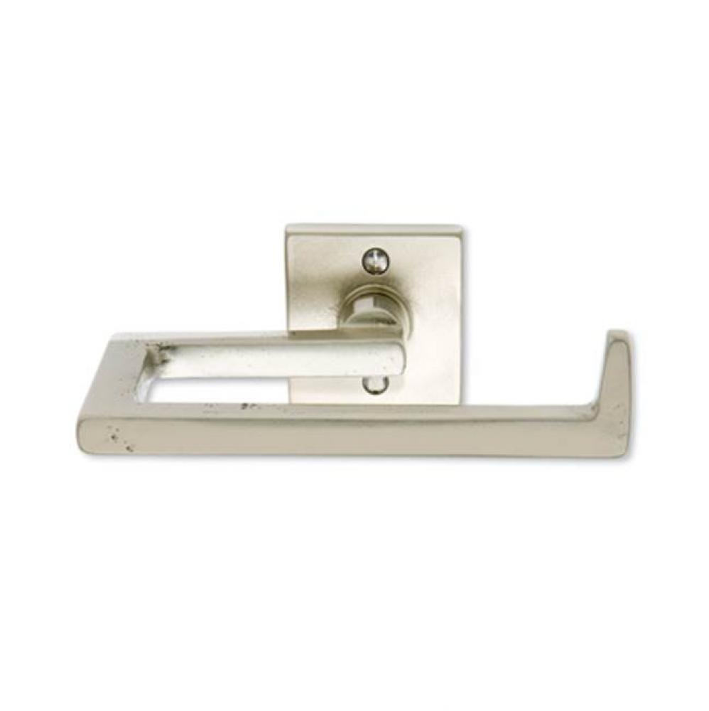 6'' x 4'' Contemporary toilet paper holder. Points right. Specify escutcheon.