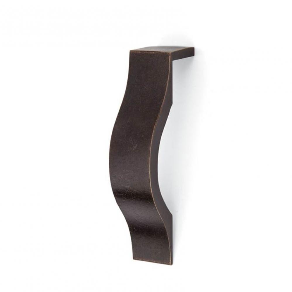 3 1/8'' The Lift closed end cabinet pull w/return. 1 7/8'' center-to-center.