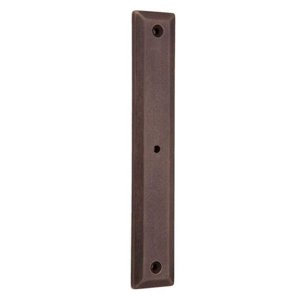 1'' x 6'' Bevel Edge rectangular cabinet knob escutcheon.