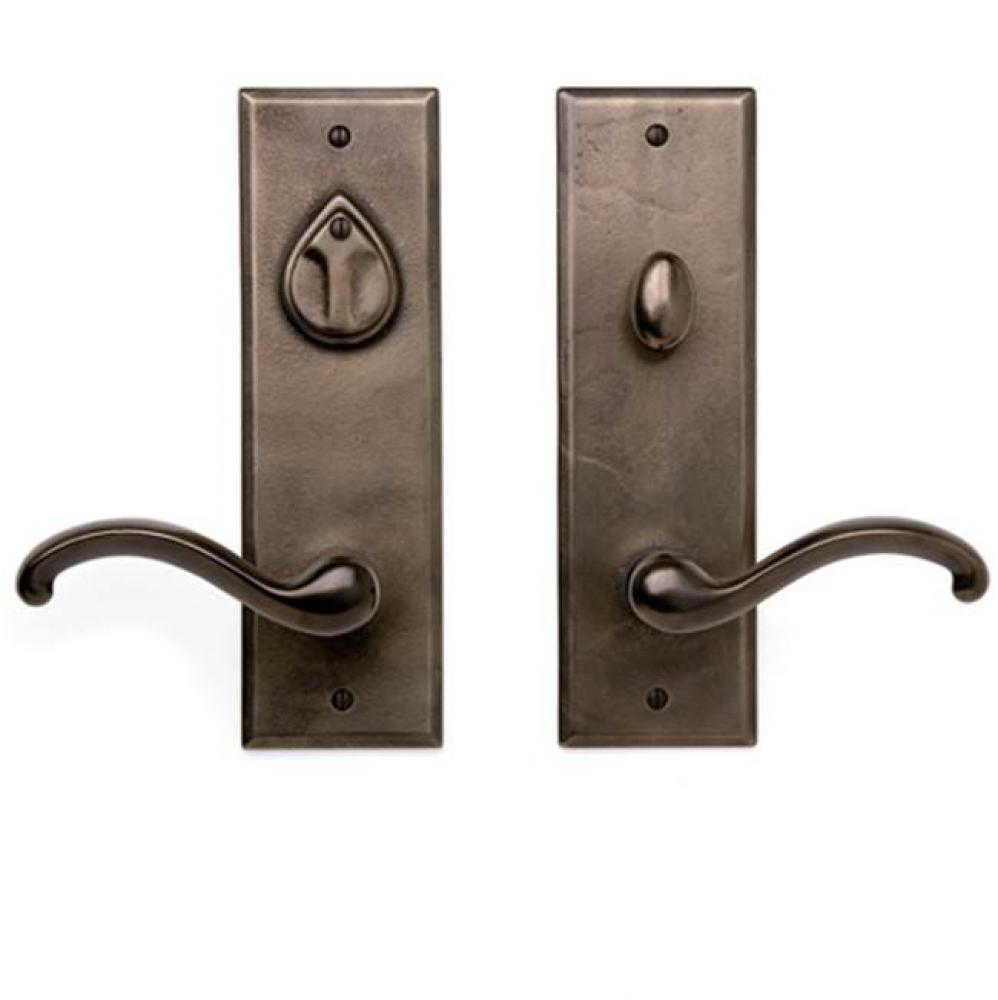 Double cylinder. Lever/knob x lever/knob deadbolt entry set. EP-410-5.5KC (ext) EP-410-5.5KC (int)