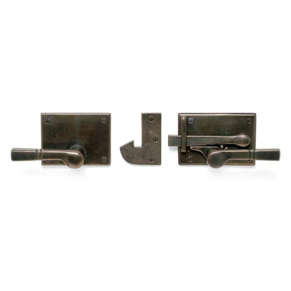 Aspen Leaf thumb latch x gate latch entry set. Single cylinder. EP-712DB-KC (ext) GL-300/DB-GL501T