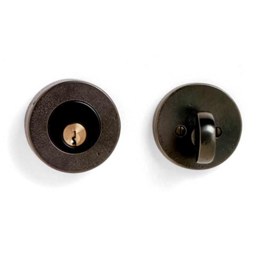 Single cylinder auxiliary deadbolt set. 1 5/8'' or 2 1/8'' bore. DB-9504 (ext)