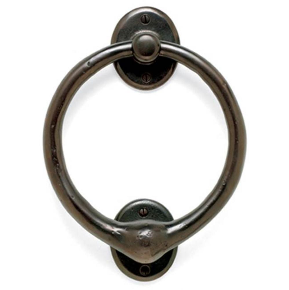 8'' Door knocker w/square hub and strike plate.