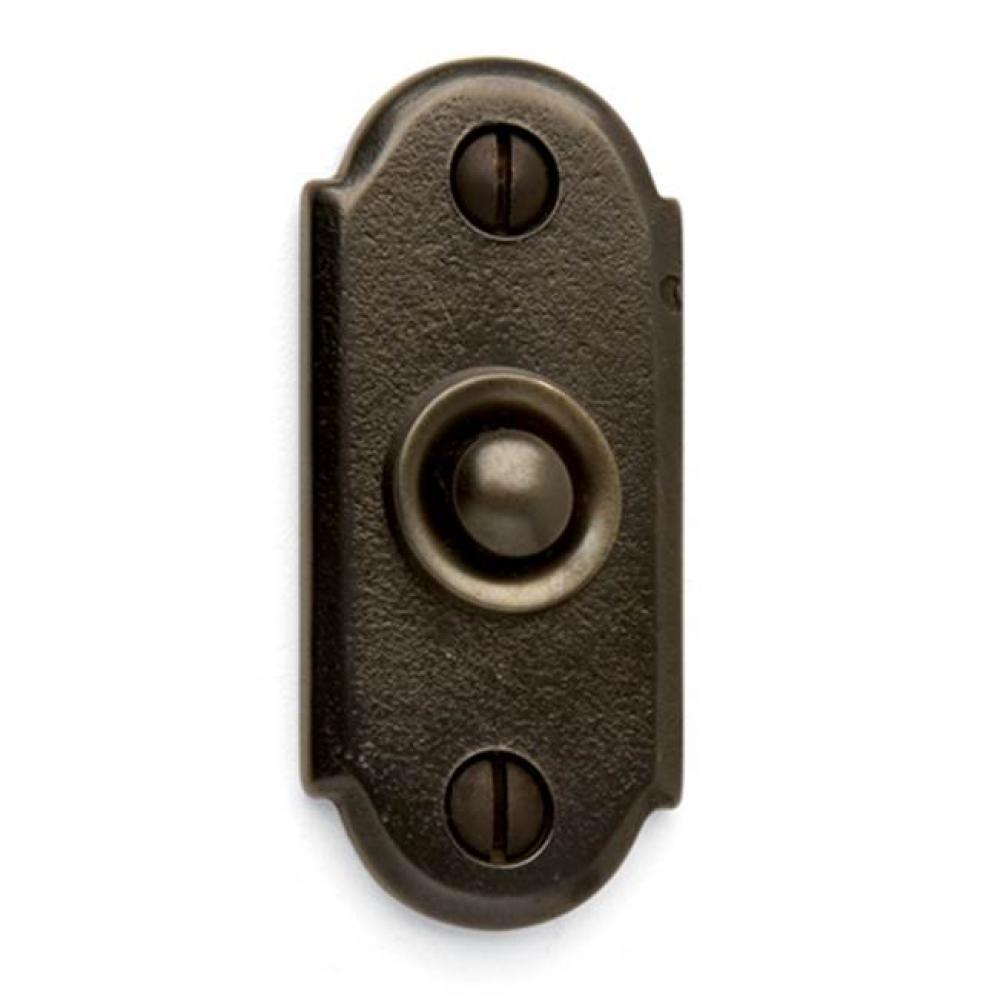 1 1/4'' x 2 5/8'' Arch door bell plate w/matching button.
