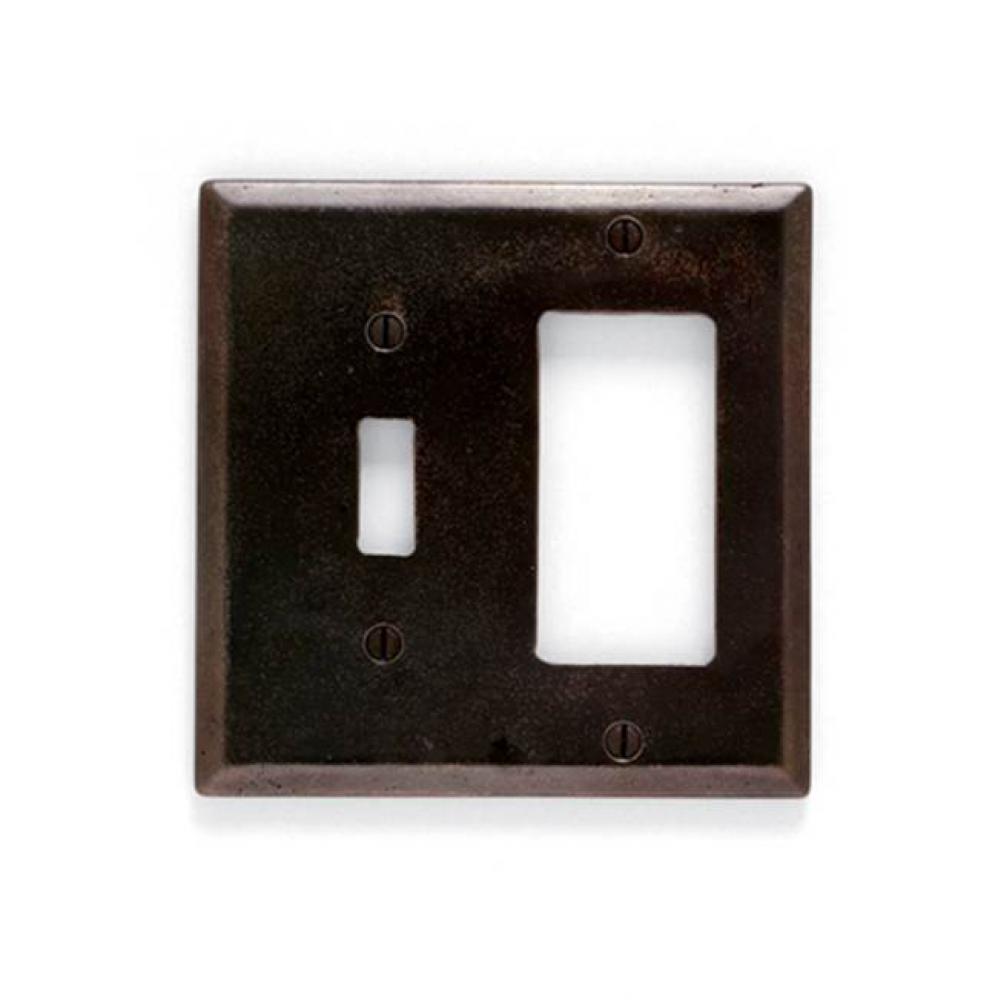 4 3/4'' x 4 1/2'' Bevel Edge switchplate/decora combination cover.