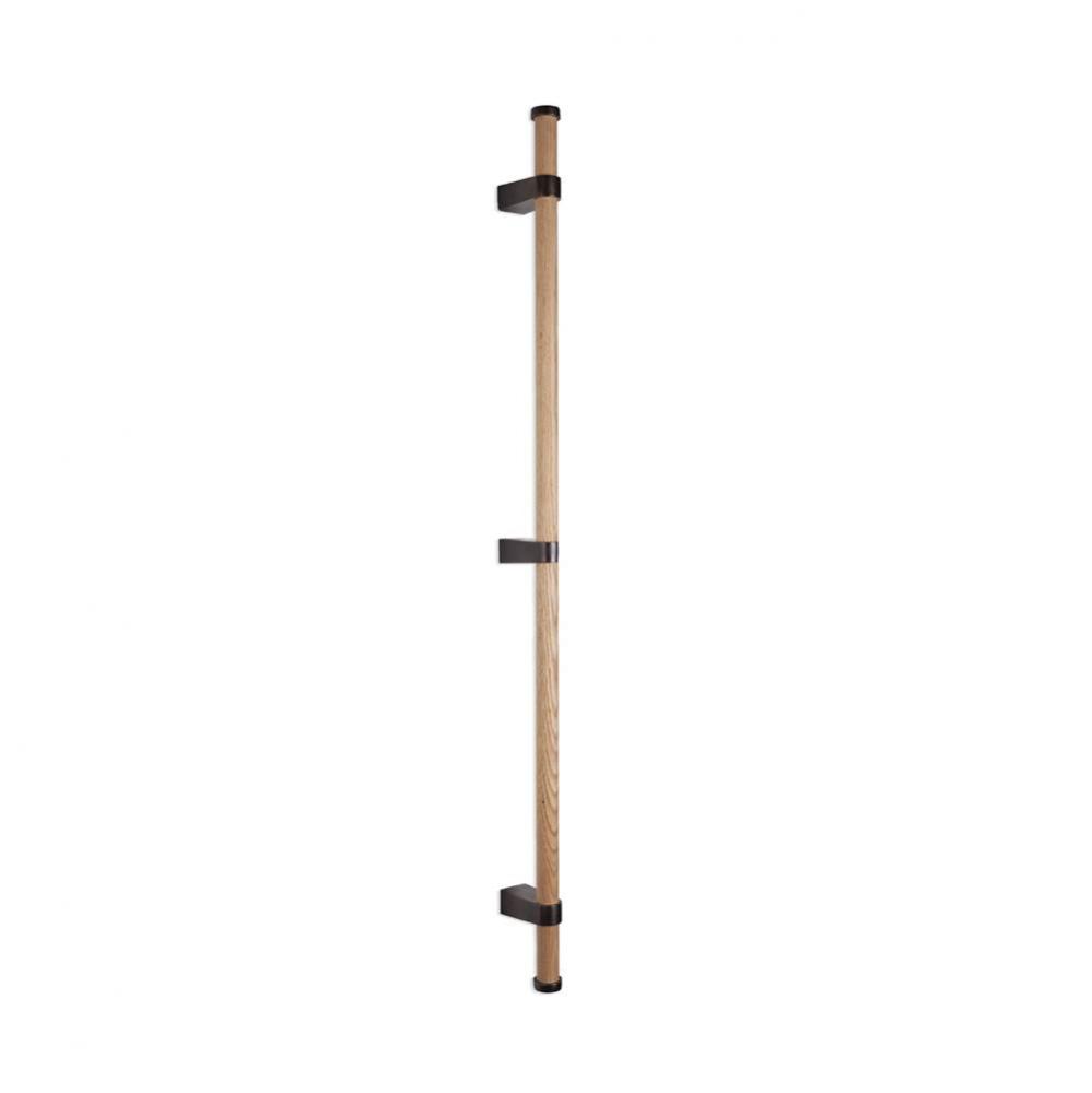 18'' White oak dowel grip handle. 16 5/8'' center-to-center.