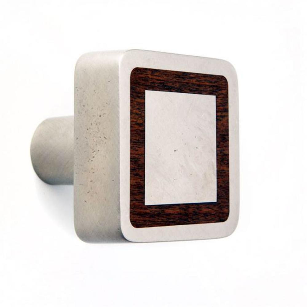 Square Flat Wood Inlay Knob