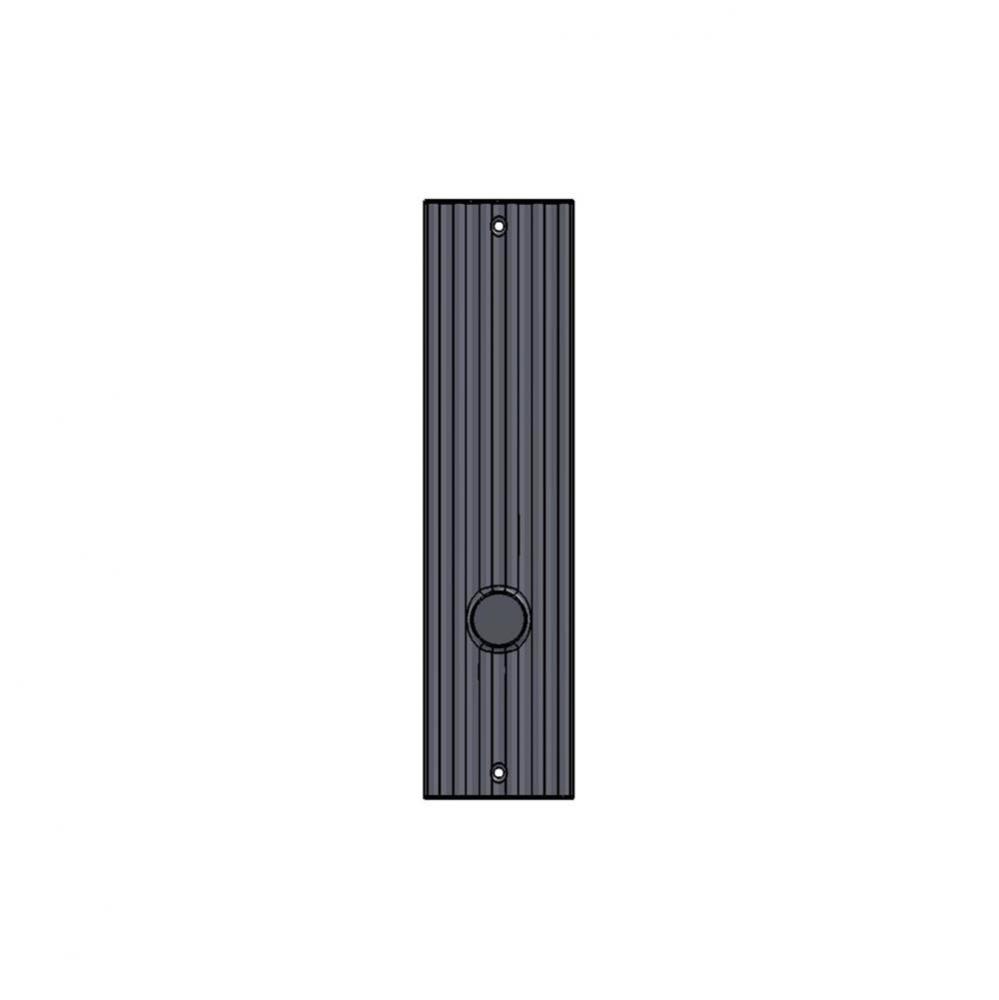 2 1/2'' x 10'' Corrugated interior mortise lock plate w/emergency release cove