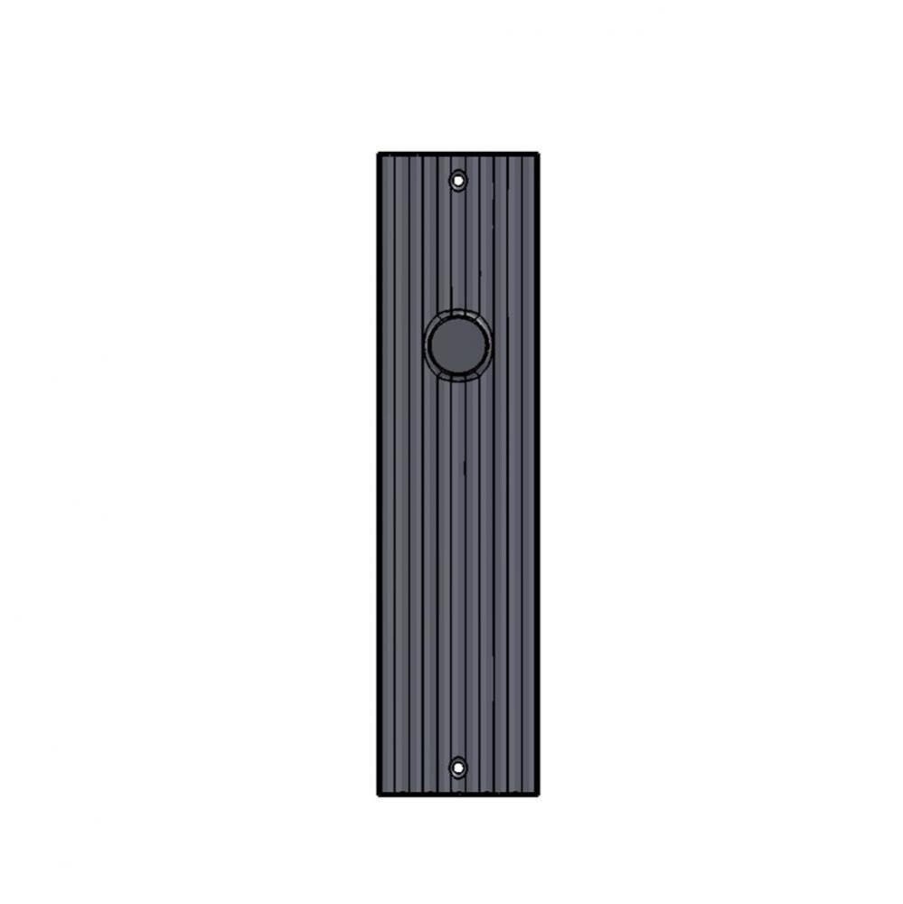 2 1/2'' x 10'' Corrugated mortise bolt plate w/emergency release cover.
