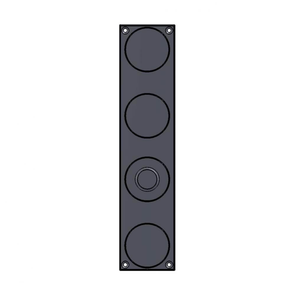 2 1/2'' x 11 1/8'' Circles push plate.