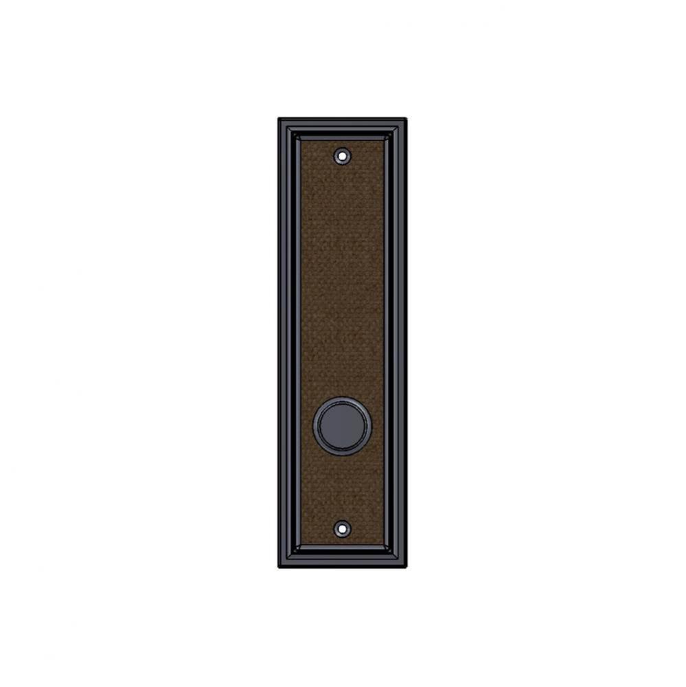2 1/2'' x 8 3/4'' Ridge Burlap interior mortise lock plate w/turn piece.