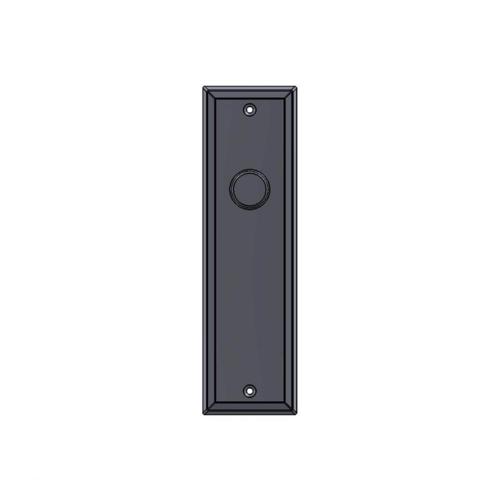 2 1/2'' x 8 3/4'' Bevel Edge mortise bolt plate w/turn piece.