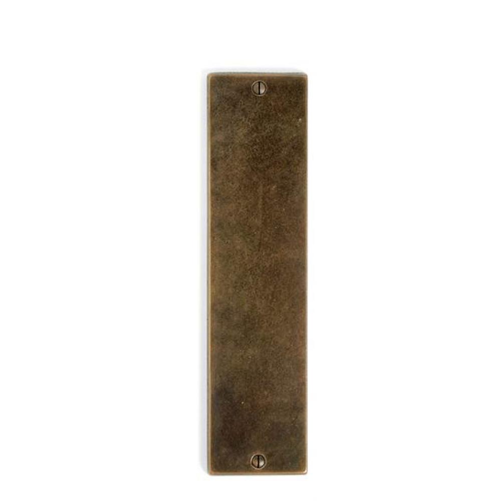 3'' x 18'' Ridge Burlap push pull plate w/key cylinder.