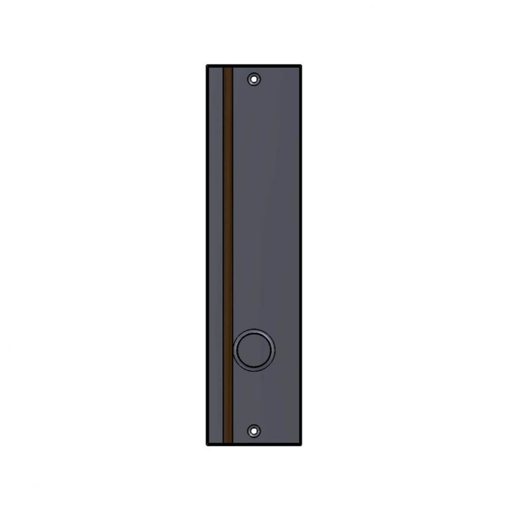 2 1/2'' x 10'' Vertical Inlay push plate. Right hand.