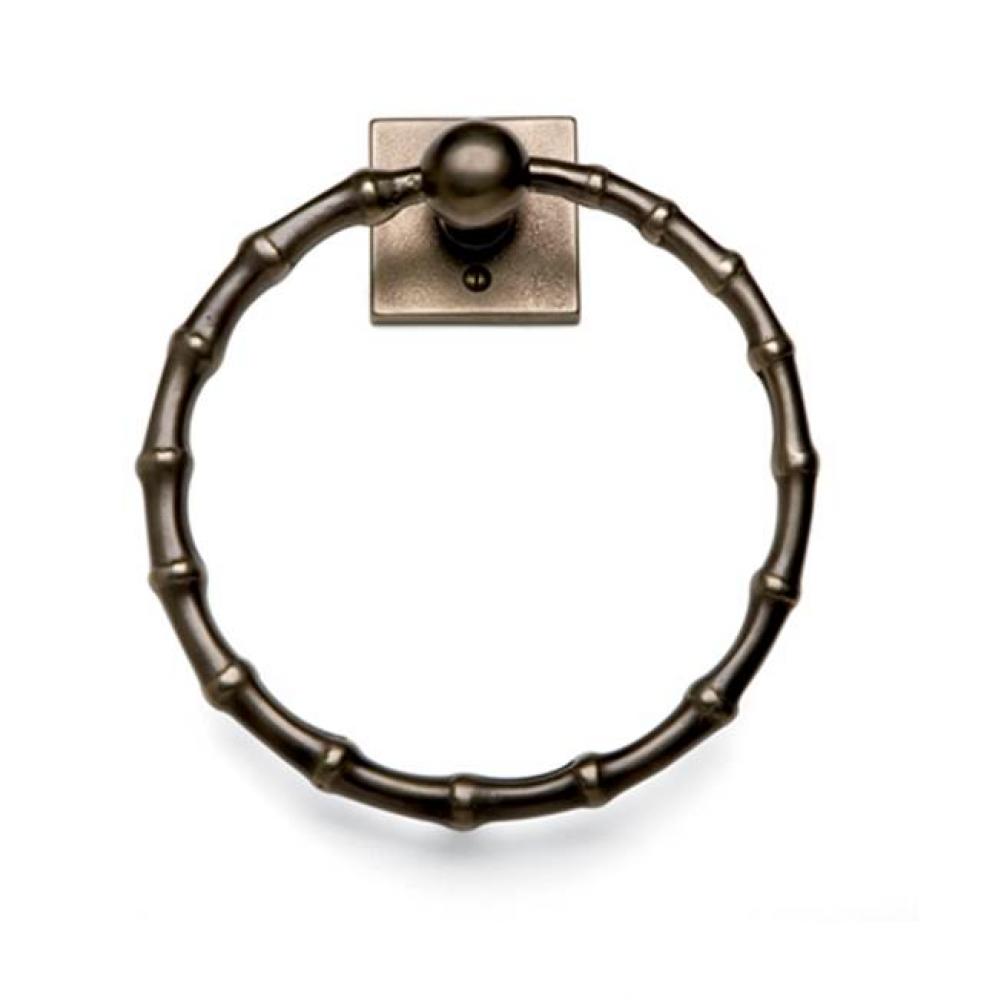 7 1/2'' Bamboo hand towel ring. Specify escutcheon.