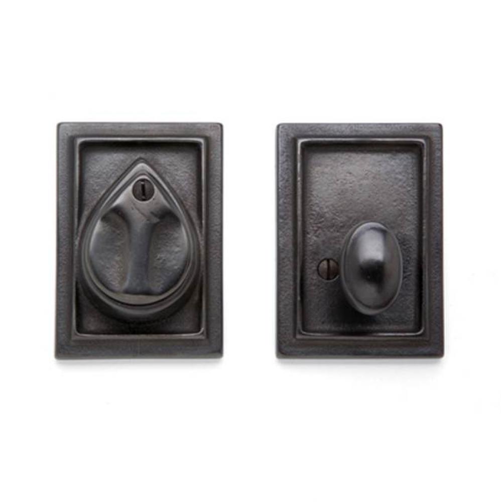 Single cylinder auxiliary deadbolt set. 1 5/8'' or 2 1/8'' bore. DB-511 (ext)