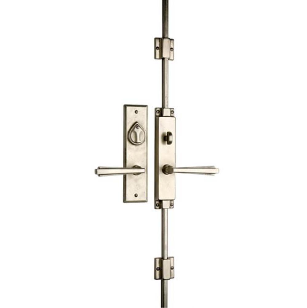 6''-8'' Locking cremone bolt patio function trim set w/P-409ML (ext)