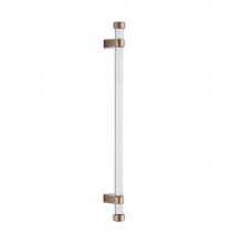 Sun Valley Bronze CK-WOAK-DWL-CAP-12 - 12'' White oak dowel cabinet pull w/caps. 9 3/4'' center-to-center.