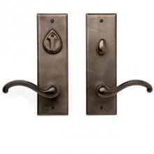 Sun Valley Bronze CS-410-5.5PLD-DC - Double cylinder. Lever/knob x lever/knob deadbolt entry set. EP-410-5.5KC (ext) EP-410-5.5KC (int)