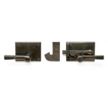 Sun Valley Bronze CS-712/GL-300 - Aspen Leaf thumb latch x gate latch entry set. Single cylinder. EP-712DB-KC (ext) GL-300/DB-GL501T