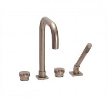 Sun Valley Bronze CS-DTF-05 - Deck mount tub filler w/ Laminar flow, splash-free crystal clear stream. Shown w/ RP-N925 escutche