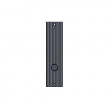 Sun Valley Bronze P-1410-8IML-ERC/P-F1410-8IML-ERC - 2 1/2'' x 10'' Corrugated interior mortise lock plate w/emergency release cove