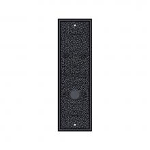 Sun Valley Bronze P-HP1511-8IML-ERC/P-F-HP1511-8IML-ERC - 3'' x 10'' Hand Peened interior mortise lock plate w/emergency release cover.