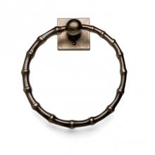 Sun Valley Bronze TR-1307 - 7 1/2'' Bamboo hand towel ring. Specify escutcheon.