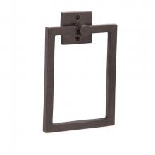 Sun Valley Bronze TR-9108 - 5 1/2'' x 7 1/2'' Contemporary rectangular hand towel ring. Specify escutcheon