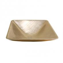 Sun Valley Bronze VS-18 - Square vessel sink. No drain required. 18'' outside.