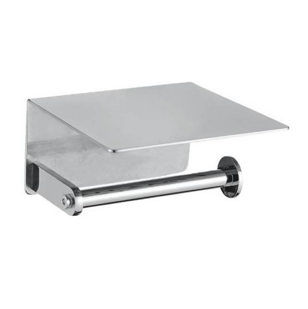Paper Holder with Shelf - Chrome