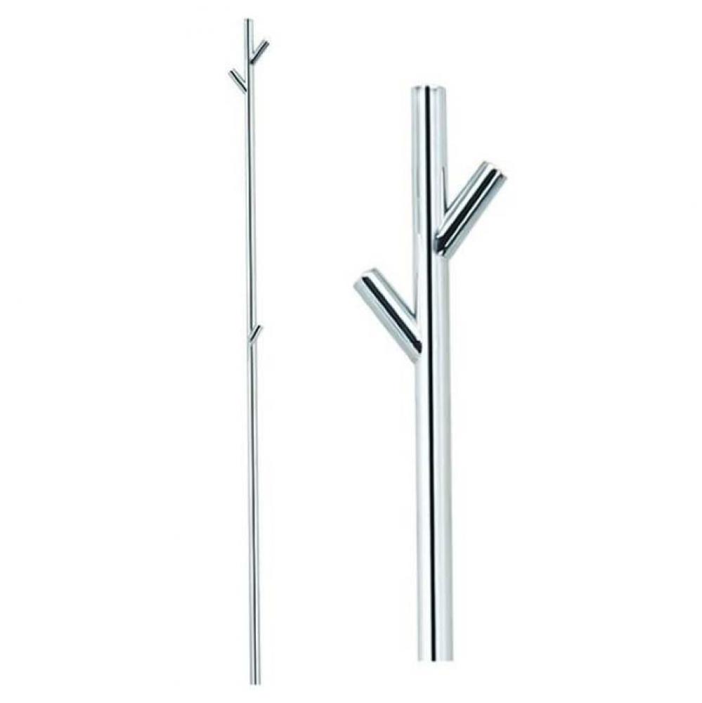 3 Hook Single bar towel tree - Polished Stainless