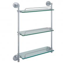 LaLoo Canada CR3853C - Boutique Triple Glass Shelf - Chrome