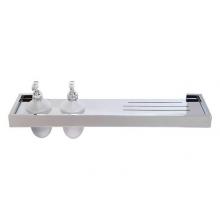 LaLoo Canada S1087DC - Stainless Shelf with drainage & 2 dispensers - Chrome