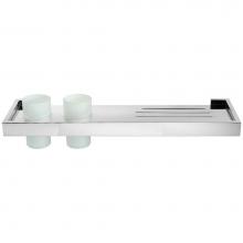 LaLoo Canada S1087C - Stainless Shelf with drainage & 2 tumblers - Chrome