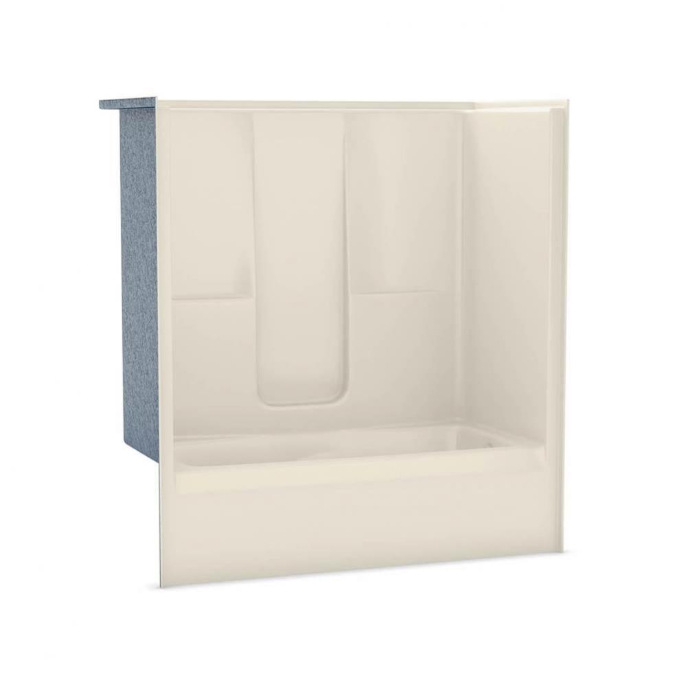 SBW-3672 AcrylX Alcove Left-Hand Drain One-Piece Tub Shower in Bone