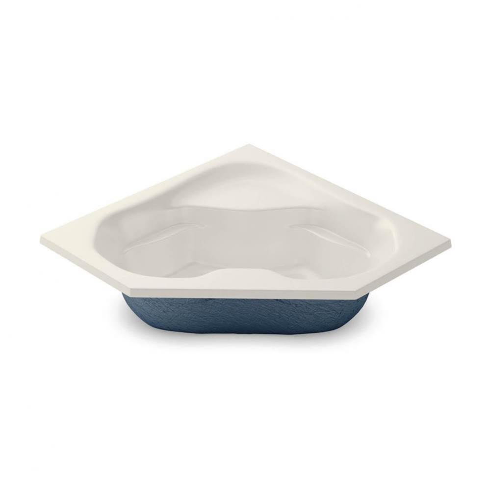 CT-6060 AcrylX Corner Center Drain Homestead Bath in Biscuit