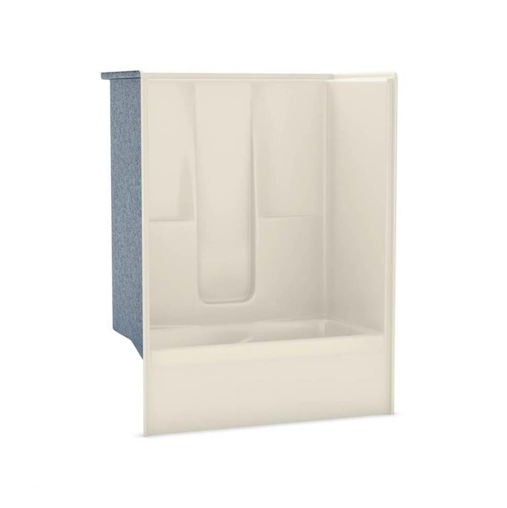 SBW-3360 AFR AcrylX Alcove Right-Hand Drain One-Piece Tub Shower in Bone