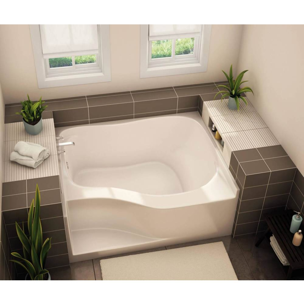 GT-4860 AcrylX Alcove Right-Hand Drain Bodywrap Bath in Thunder Grey