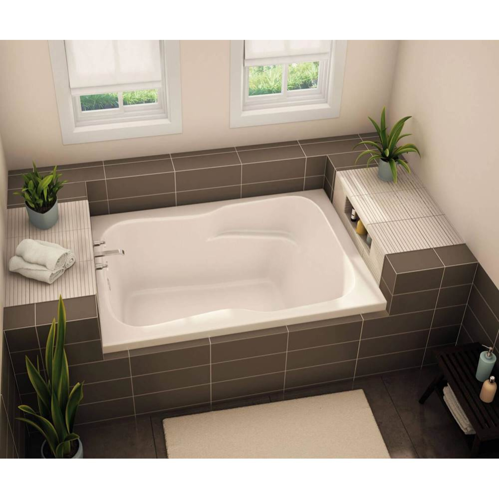 SBF-3260 AcrylX Alcove Right-Hand Drain Bodywrap Bath in White